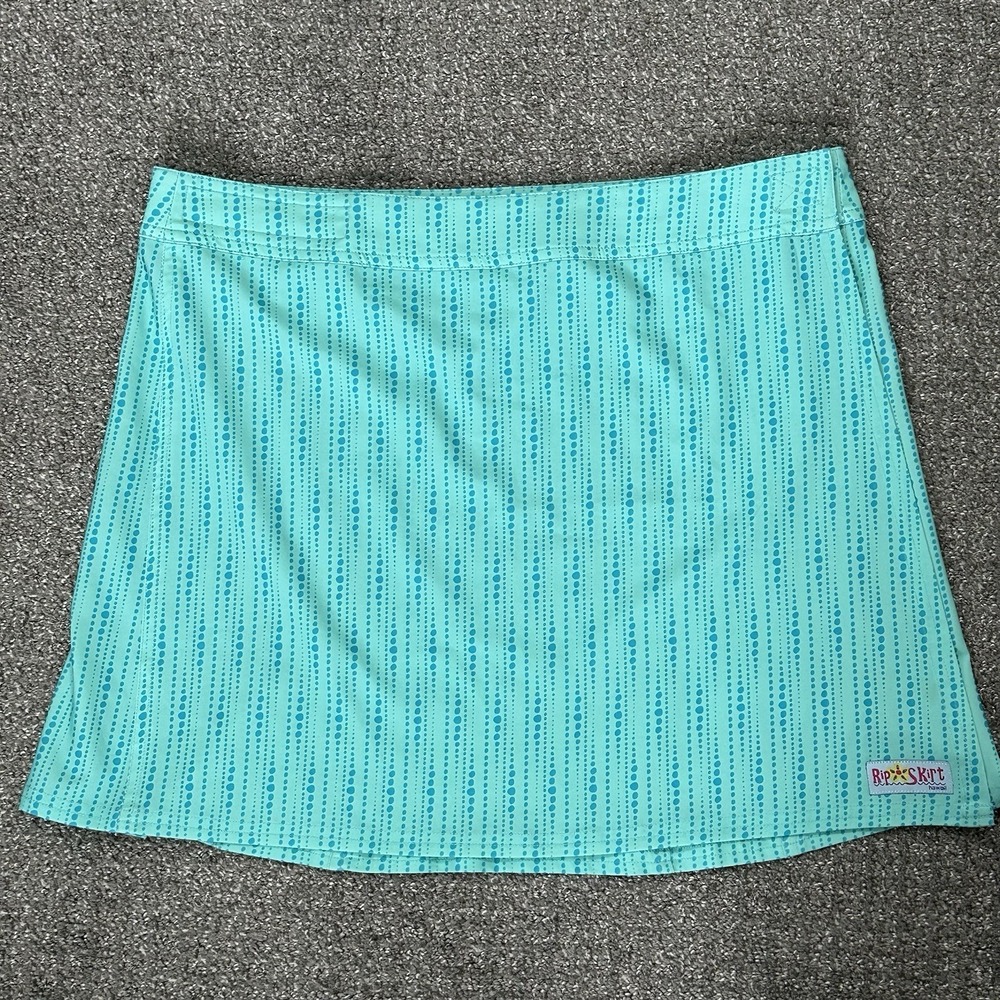 Rip Skirt Hawaii Size LARGE Aqua w/Dots Wrap - Length 1 (15-16.75") NWOT $50
